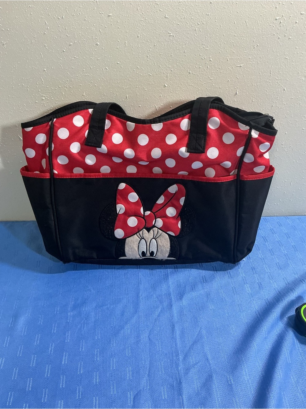 Disney Minnie Mouse Black and Red Polka Dot Tote